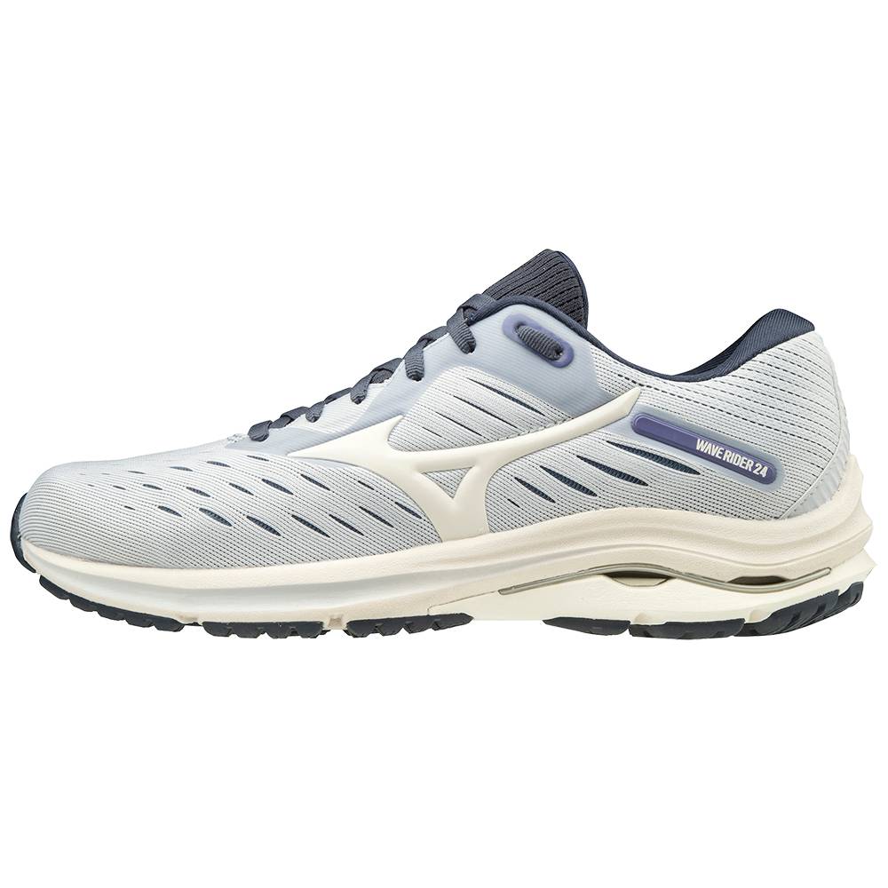 Damske Bezecke Topanky Mizuno Wave Rider 24 D (Wide) Biele/Nachový Vypredaj XBRK80653